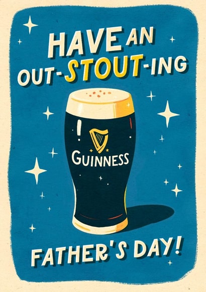 Classic Father's Day Card - Guinness created by Mrs Best Paper Co.