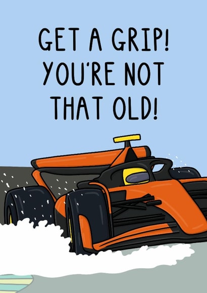 Punny Birthday Card - F1 - Get A Grip! created by OhJaye