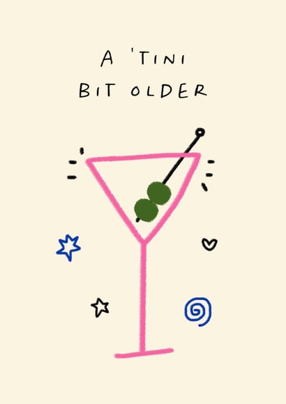 Arty Birthday Card - For Her - Martini created by HollieGraphik