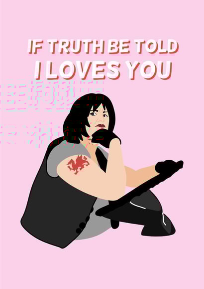 GAVINA DN STACEY VANESS NESSA I LOVES YOU CARD Funny Hunny created by Funny Hunny