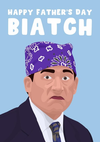 Rude Father's Day Card - Prison Mike - The Office created by Pink Peach Cards