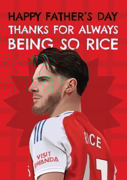 Arsenal Father's Day Card - Declan Rice - Football created by AbiGoLucky