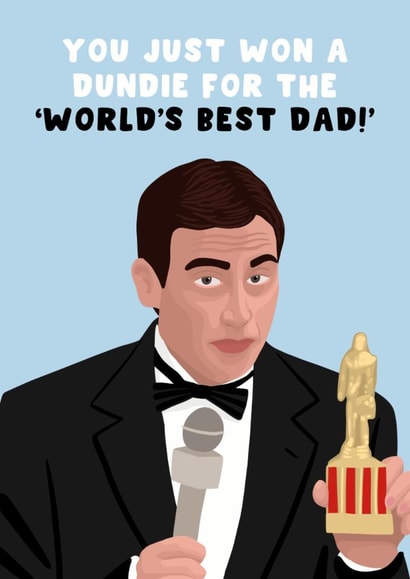 Funny Father's Day Card - Michael Scott - The Office - Dundies created by Pink Peach Cards