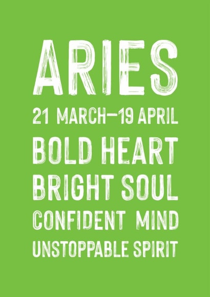 Classic Birthday Card - Aries created by Studio 9