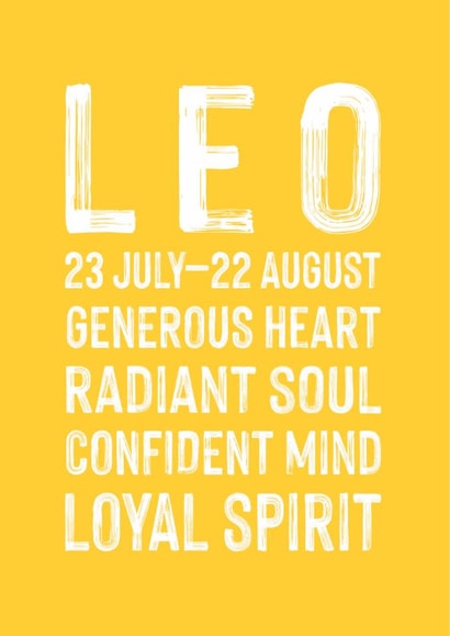 Classic Birthday Card - Leo created by Studio 9