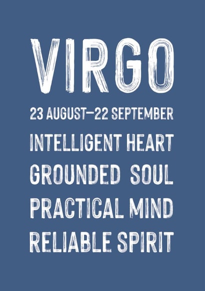 Classic Birthday Card - Virgo created by Studio 9