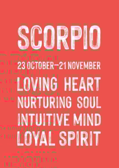 Classic Birthday Card - Scorpio created by Studio 9