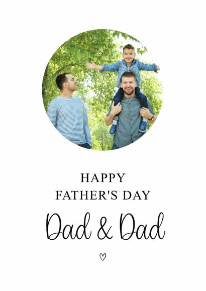 Classic Father's Day Card - Dad And Dad - LGBTQ+ created by Kalm Lettering