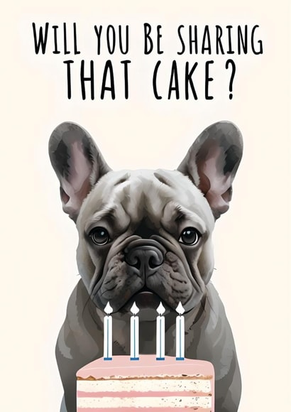 Cute Frenchie Birthday Card created by Rebel & Wild