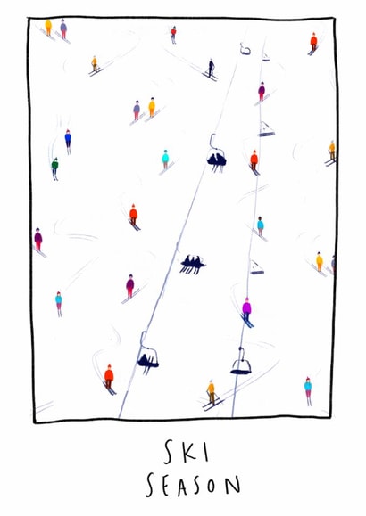Ski Season! created by Becca Hall illustration