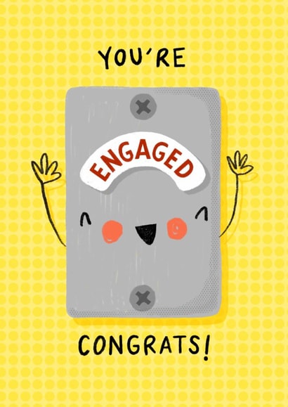 Cute Engagement Card - Toilet Lock created by Nicola Watson
