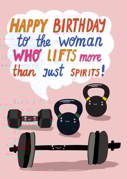 Fun Birthday Card - For Her - Weights created by Forever Funny