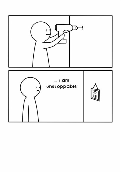 Funny New Home Card - Unstoppable - Drilling created by Redback Cards