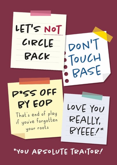Funny Leaving Card - Office Phrases created by Cookie Design