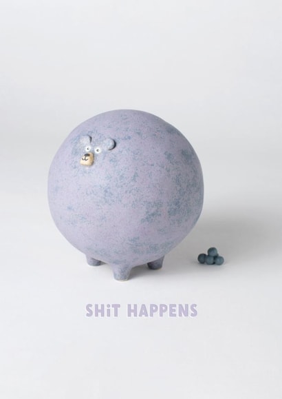 Funny "Shit Happens" Card - Sorry - Thinking Of You created by Redback Cards