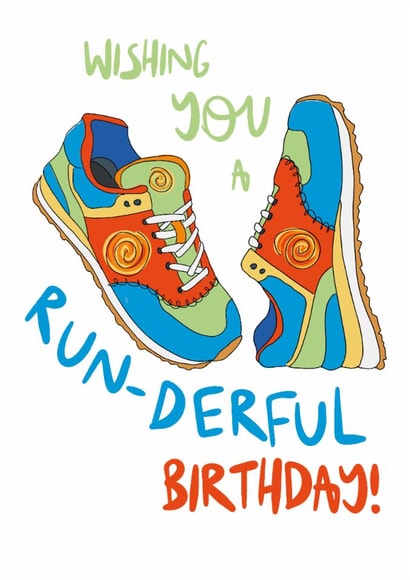 Classic Birthday Card - Running Trainers created by Dandelion Stationery