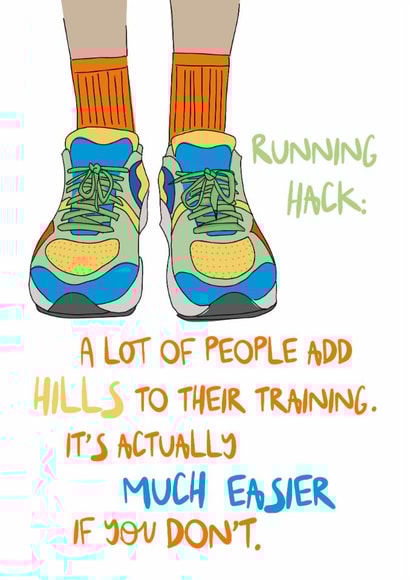 Humorous running themed card for a friend or significant other created by Dandelion Stationery