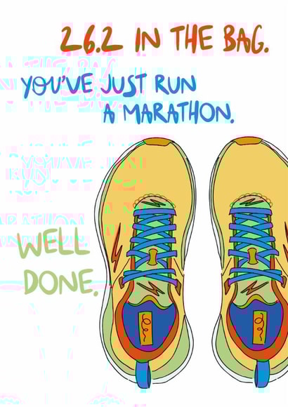 Classic Congratulations Card - Marathon - 26.2 Miles In The Bag created by Dandelion Stationery