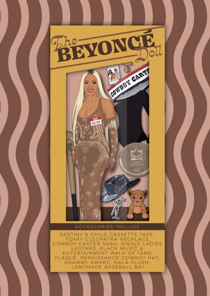 Fun Birthday/Just Because Card - Beyoncè - Doll Trend created by Chloë Langer