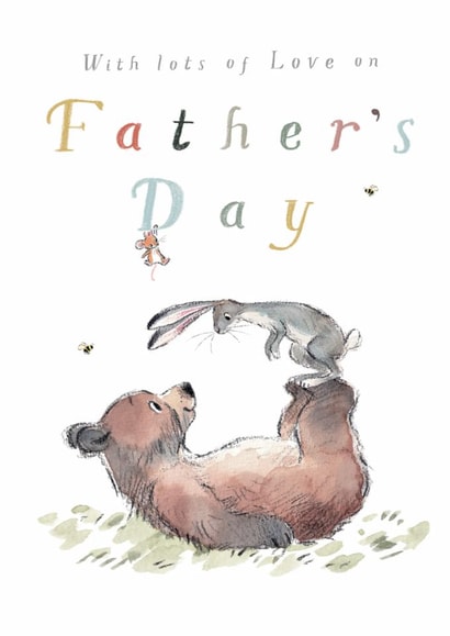 Cute Father's Day Card - Bear - Hare created by Paper Shed Design