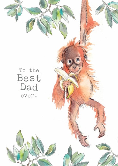 Cute Father's Day Card - Orangutan - To The Best Dad Ever! created by Paper Shed Design
