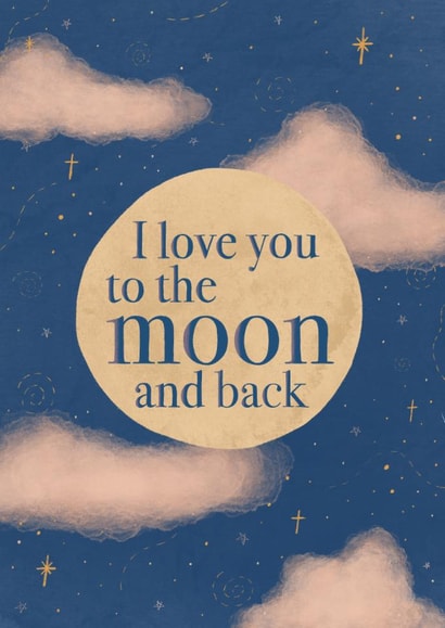 Classic Anniversary Card - Moon And Back created by Earth to Emily Studio