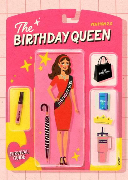 Funny Birthday Card - AI Action Doll - Survival Kit created by Mrs Best Paper Co.
