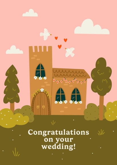 Pretty Wedding Card - Church created by Abbie Imagine