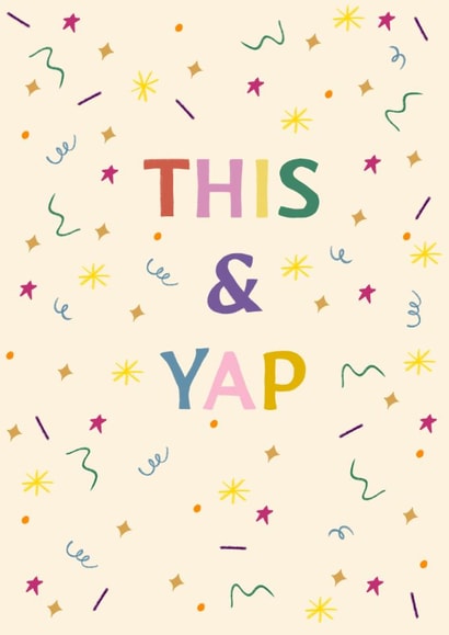 Cute card for friends and loved ones - This & Yap - Celebrate, Chat and Gossip created by withn
