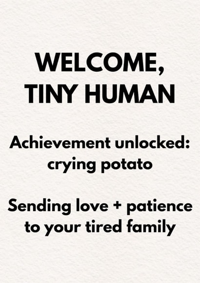 New Baby Card – For Parents Who Are Already Exhausted created by Matthew Curry