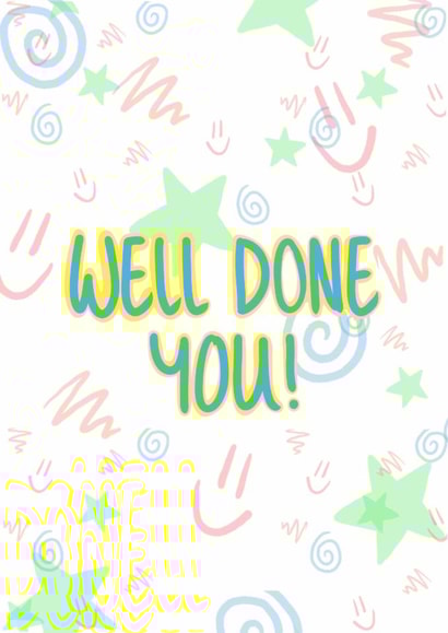 Fun well done card for kids and students 
- passing exams - driving tests created by CC Creative