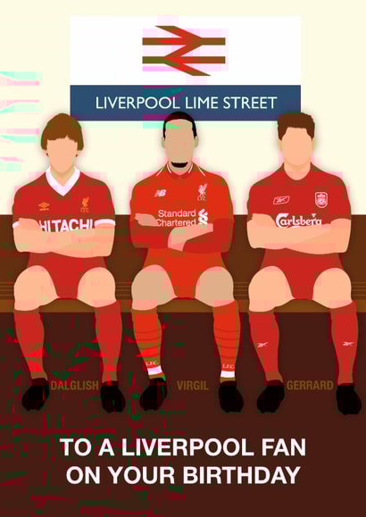 Liverpool FC Birthday Card - Liverpool Fan - Legends created by Paul Jones