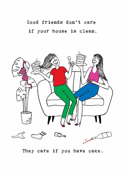 Fun Birthday Card - For Her - Friends And Cake created by Great British Card Company