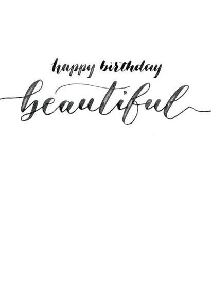 Classic Birthday Card - For Her - Happy Birthday Beautiful created by Rebecca Prinn