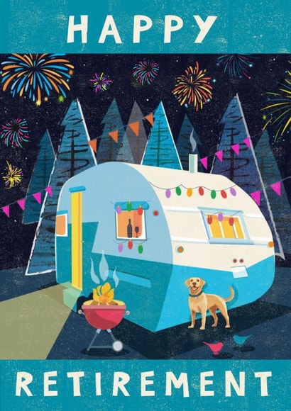 Classic Retirement Card - Caravan Camping created by Rocket68