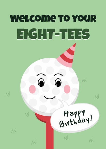 Cute Birthday Card - 80th - Golf created by Digital Waves