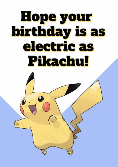 Pikachu Birthday Card created by Chibi Weeb Anime Cards