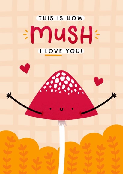 Cute Anniversary Card - Mushroom created by Joanne Hawker