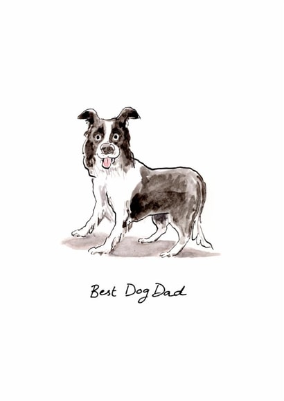 Cute Father's Day Card - Collie - Best Dog Dad created by Cardinky