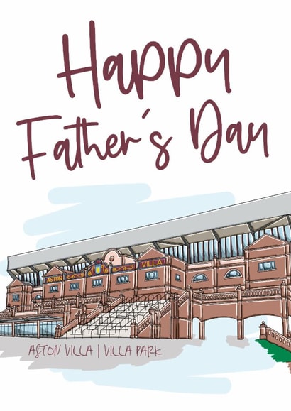 Football Father's Day Card - Aston Villa - Villa Park created by Moo & Snip