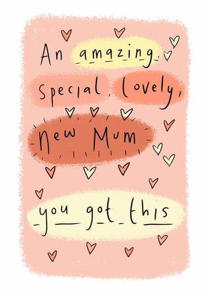 Cute Pregnancy Card - For a New Mum - Mum To Be created by Chloë Breeze Illustration
