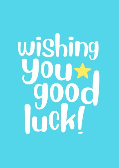 Fun Good Luck Card - Wishing You Good Luck! - Star created by @hollielonglanddesigns
