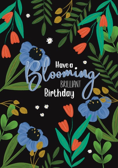 Blooming Brilliant Birthday Card - Plants and Flowers created by Donna Moran Designs