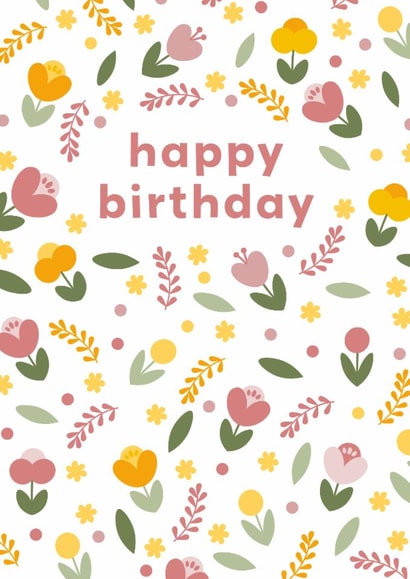Classic Birthday Card - For Her - Flowers created by Meg Maskell