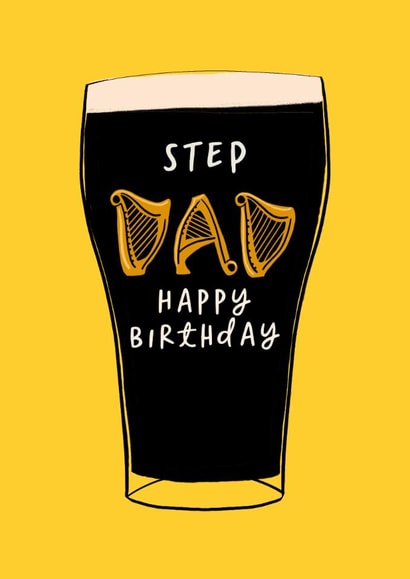 Classic Birthday Card - For Step Dad - Guinness created by patternmuse