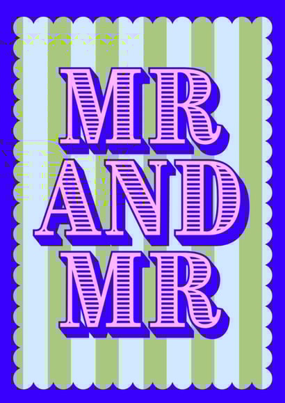 Classic Wedding Card - Mr And Mr created by Nina Bombina