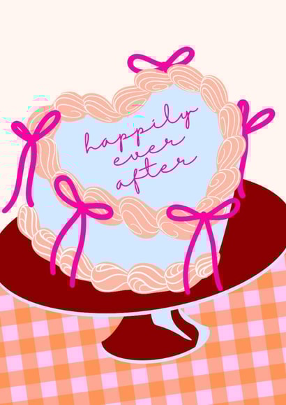 Fun Wedding Card - Happily Ever After - Cake created by Nina Bombina