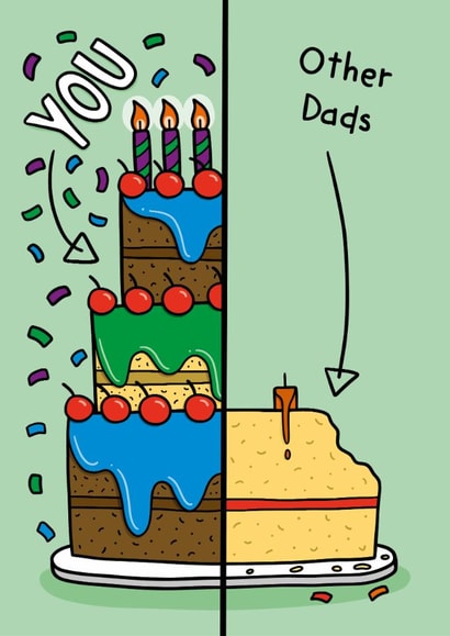 Funny Birthday Card - For Dad - Cake created by TeePee Creations