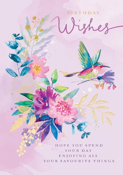 Classic Birthday Card - For Her - Flowers created by Ling Design