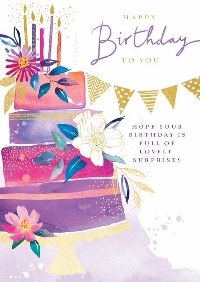 Classic Birthday Card - For Her - Birthday Cake created by Ling Design